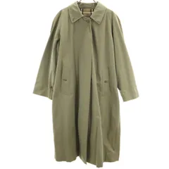 Burberrys バーバリーズ 80s 90s オールド 英国製 玉虫色 ノバチェック柄 ステンカラーコート カーキ レディース 古着