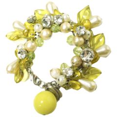 rada ラダ イタリア製 ビジューブレスレット イエロー ストーン ビーズ アクセサリー g22762