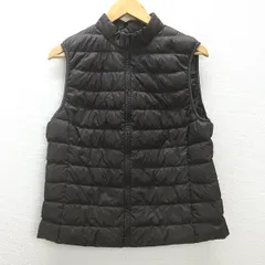 C■ユニクロ/UNIQLO ウルトラライトダウンベスト【XL】濃茶/LADIES/ｍ19【中古】