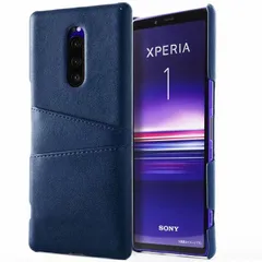 Xperia 1 ケース SO-03L SOV40 エクスペリア１  カード収納 レザー スマート ケース 【Color】 ブルー