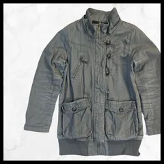 【訳アリ】 ミリタリー風 スタンドカラー ジャケット Lサイズ