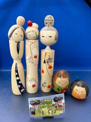 平賀輝幸工人 ソフトクリーム+鏡餅こけし+新山真由美工人 等 全5体