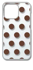 【新品未使用】iPhone13 Pro アイフォン13プロ クリア ハードケース ドット柄 水玉 (ブラウン) スマホケース カバー cl-iphone13pro-dotsmall-15