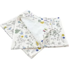 【人気商品】34×80cm 綿100% 日本製 タオルハンカチ コンパクト リリカ 2枚セット フェイスタオル ガーゼ&パイル ブルー 認定 タオル 今治(Imabari)