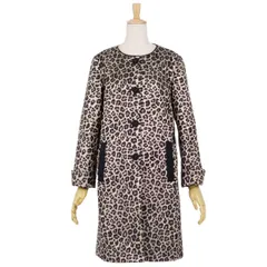 美品 ランバン LANVIN COLLECTION コート ノーカラー レオパーのサムネイル