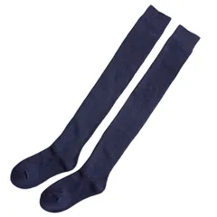 ニーハイソックス レディース サイハイ 靴下 裏起毛 暖か あったか 厚手 膝上 ロング丈 滑り止め 綿混 コットン 無地 冬 美脚 脚長効果 黒 白 赤 茶 紺 8867