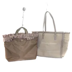 ジルバイジルスチュアート JILL by JILLSTUART トートバッグ ハンドバッグ レイヤード フリル キャンバス ナイロン 茶色 ブラウン カーキ 1251181203 /AS ■OS