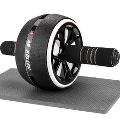 【人気商品】ダイエット器具 ストレッチ 男性/女性 体幹 エクササイズローラー 筋トレグッズ トレーニング器具 初心者/上級者 腹筋 一輪 静音 アブホイール アブローラー 膝マット付き 腹筋ローラー AUOPLUS