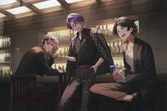 【中古】ポストカード 三枝明那＆セラフ・ダズルガーデン＆渡会雲雀 限定ポストカード 「バーチャルYouTuber にじさんじ×unlabel」 にじさんじコラボ ヘアケアセット購入特典