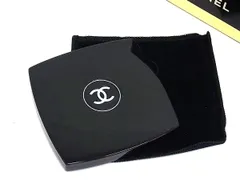 ■美品■ CHANEL シャネル ココマーク ミロワール ドゥーブル ファセット 折り畳み コンパクトミラー 拡大鏡 ブラック系 DK2755