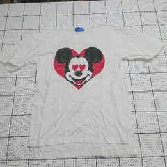 ◇ ⊂ 東京ディズニーリゾート ミッキーマウス 半袖 半袖Ｔシャツ サイズL ホワイト系 メンズ E  【1508060023964】