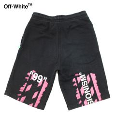 Off-White™ ブラックショートパンツ 99 SIONISM　M Off-White アローモチーフ ショートパンツ | ブラック | FARFETCH JP