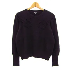 インディヴィ ニット セーター 長袖 ウール混 ブランド トップス 黒 レディース 42サイズ ブラック INDIVI 【中古】