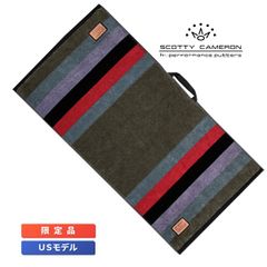 スコッティキャメロン テントン ビーチ ストライプ ゴルフ タオル パープル/オリーブ SCOTTY CAMERON GOLF TOWEL TENTON BEACH STRIPE SC100004