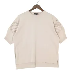 COMME CA ISM コムサイズム 春夏★ レーヨン 半袖 ニット サマーニット メッシュ切替 Sz.F レディース