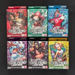 新品 未開封 / ONE PIECE ワンピース カードゲーム / スタートデッキ / 赤 シャンクス / 緑 ジュエリー・ボニー / 青 バギー / 紫黒 モンキー・D・ ルフィ / 黒 マーシャル・D・ティーチ / 緑黄 ヤマト / 6点セット