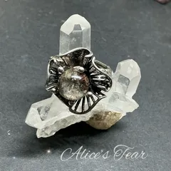 ♤ ♣︎ ガーデンクォーツ ♧ ♠︎ 庭園水晶リング☆天然石R95088
