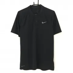 ★値下げ★ナイキ 半袖ポロシャツ 黒 胸刺しゅう DRY-FIT メンズ XL ゴルフウェア NIKE