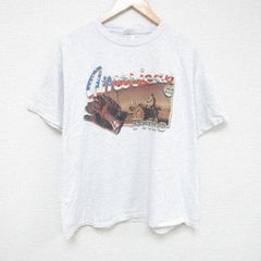 XL/古着 半袖 ビンテージ Tシャツ メンズ 00s トラクター クルーネック 薄グレー 霜降り 25jul07 中古