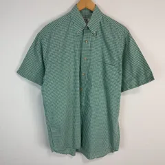 半袖シャツ ボタンダウン チェック柄 ギンガムチェック ミントグリーン メンズ 古着 ストリート シティーボーイ