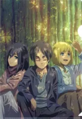 【中古】クリアファイル エレン＆ミカサ＆アルミン クリアファイル 「進撃の巨人 The Final Season」 別冊少年マガジン 2023年12月号付録