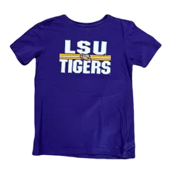 TA TEAM ATHLETIC LSU TIGERS Tシャツ　XLサイズ　パープル　US古着　半袖　カレッジ　アメフト