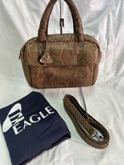 EAGLE オーストリッチ ハンドバッグ バック 鞄 レッグスキン 