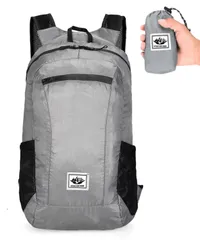 [motayu18] 使う時だけ リュック 小さくたためるエコバッグ マイバック バックパック 登山 ポケッタブル ランキング バイク 旅行用リュック エコバッグ りゅつく レディース メンズ (グレー, フリー) [グレー] [Free Size]
