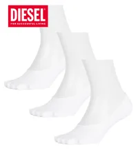 新品 未使用 並行輸入 DIESEL ディーゼル メンズ 靴下 カバーソックス 【3足セット】SKM-HIDEPAT-THREEPACK 518271【メール便】 ホワイトセット