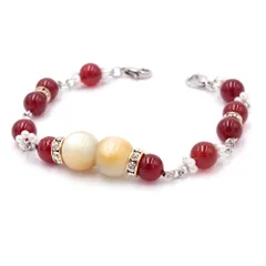 羽織紐 着物 マグネット 天然石 翠嵐工房 メノウ 瑪瑙 黄色 薄茶 赤 金 ゴールド 銀 シルバー オフホワイト 白 パワーストーン No.10-5808