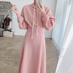 ☆ ピンク ☆ XLサイズ ☆ レディースセットアップ konepiece56 レディースセットアップ 冬 ルームウェア セットアップ プルオーバー パーカー トレーナー 部屋着 Aラインスカート Aライン ロング丈 ロング ゆったり 体型カバー きれいめ