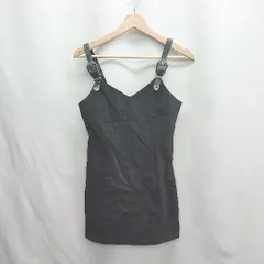 ◇ ⊂ EVRIS ベルト付き バックジップ ミニ丈 ワンピース サイズF ブラック レディース E  【1412260035286】のサムネイル