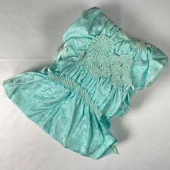 帯揚げ　水色　正絹　絞り　汚れあり
