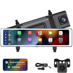 品質保証☆ワイヤレスCarplay/AndroidAuto対応１２インチIPS液晶画面 ミラー型ドライブレコーダー ポータブルナビカーナビ機能  2カメラ録画 音楽対応 - メルカリ