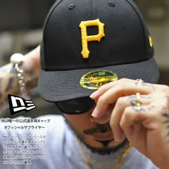ニューエラ NEW ERA キャップ パイレーツ メンズ 春夏秋冬用 黒 MLB Pirates P ロゴ LP 59Fifty 帽子 cap 浅め カーブバイザー フィッテッドキャップ おしゃれ シンプル 定番 人気 プロモデル アメカジ 13554933