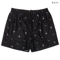 WEIV PALM TREE SWIM SHORTS【BLACK】水着 サーフパンツ ボードショーツ パームツリー ヤシの木 スイムショーツ