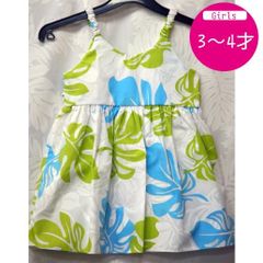 ムームー ドレス キッズ ハワイアン キャミソール 子供用 3歳 4歳 Dress 海外挙式参列用 女の子 幼児 ハワイ直輸入 No.62