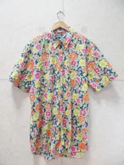 POLO RALPH LAUREN ポロラルフローレン ボタンダウンシャツ 半袖 花柄 ネイビー系 カラフル Lサイズ RN41381