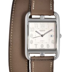 エルメス HERMES CC1.710 ケープコッド ドゥブルトゥール 腕時計 シルバー文字盤 □R刻印 レディース【中古】