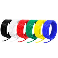 【人気商品】電線 ケーブル 0.5sq AWG20 黒白赤緑黄青 6色セット 3m 600Vケーブル 銅線 配線 コード 絶縁電線 電気機器用ビニル絶縁電線 内部配線 DIY 車 バイク 0.5 箱無し 詰め替えセット KIVケーブル 電線のみ
