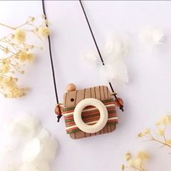【アジアン/濃木】木のコロコロましかくカメラ