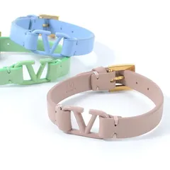 ✨極美品✨ヴァレンティノ❣️ブレスレット　レザー　レッド　ゴールド　箱付き ✨極美品✨ヴァレンティノ❣️ブレスレット レザー レッド ゴールド 箱