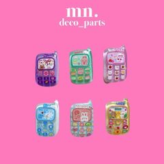 【1つ25円】18個/各3個★デコレーションパーツ　携帯　電話　カラフル　クリア　かわいい