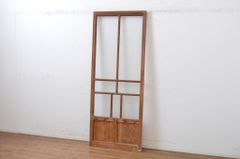 ▼現状販売▼ 幅狭ガラス戸1枚 アンティーク建具 昭和初期 大正ロマン 引き戸 4～7営業日前後で発送(※修理加工希望の方3ヶ月程で発送) R-064627