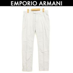 アルマーニ テーパードパンツ メンズ エンポリオアルマーニ EMPORIO ARMANI ホワイト 総柄 サイズ 46  コンディション B