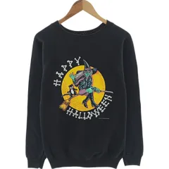 古着 90年代 ヘインズ Hanes ハロウィン柄 プリントスウェットシャツ トレーナー USA製 メンズM相当 ヴィンテージ/eaa417023
