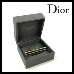 CH【Dior】CDロゴ ネクタイピン ゴールド/金カラー ブラック/黒 Christian Dior/クリスチャンディオール (CH-2927)