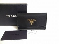 プラダ PRADA ナイロン レザー 6連 キーケース キーリング メンズ レディース 【未使用保管品】