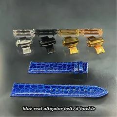 グロスブルー  アップルウォッチ ベルト バンド Dバックル付