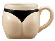 「Tバック」マグカップ 280ml 黒 SAN2634-2